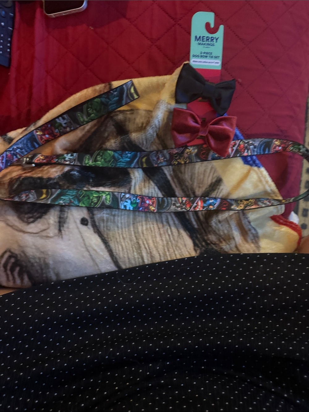 Marvel dog leash with two mini dogs sets